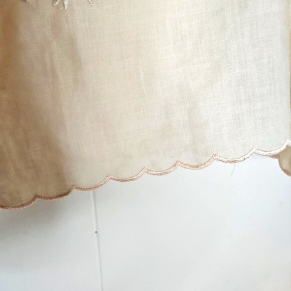 Vintage Doncaster linen floral embroidered skirt. Size 12 - Picture 2 of 8